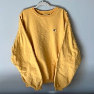 vintage champion crewneck - yellow - size XXL - unisex